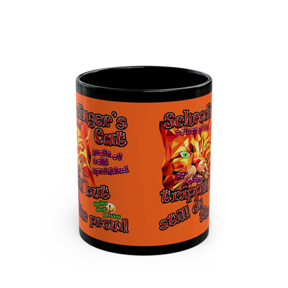 schrodinger's cat - Black Mug (orange)