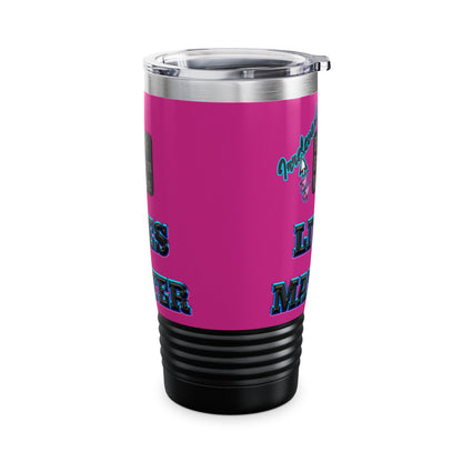 irrelevant - Ringneck Tumbler, 20oz (pink)