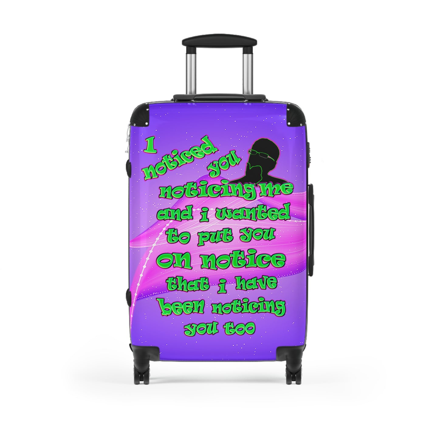 noticed you noticing - Suitcase (purple-pink wave)