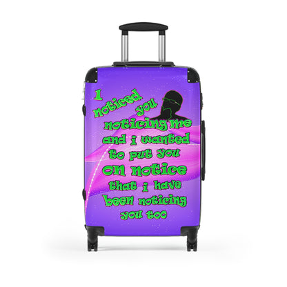noticed you noticing - Suitcase (purple-pink wave)