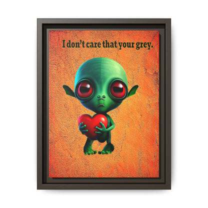 I don't care that your grey - framed canvas art (burnt orange)