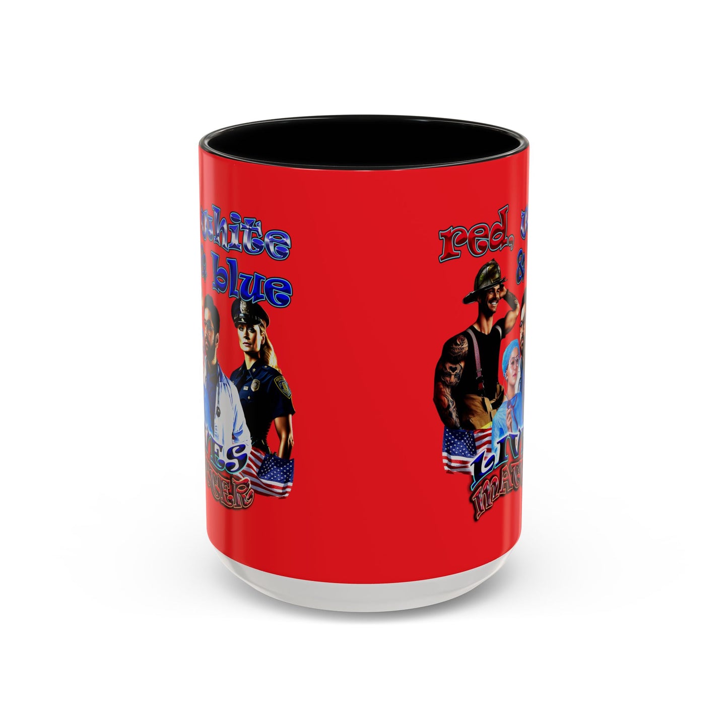rw&b lives matter - Accent Mug (red)