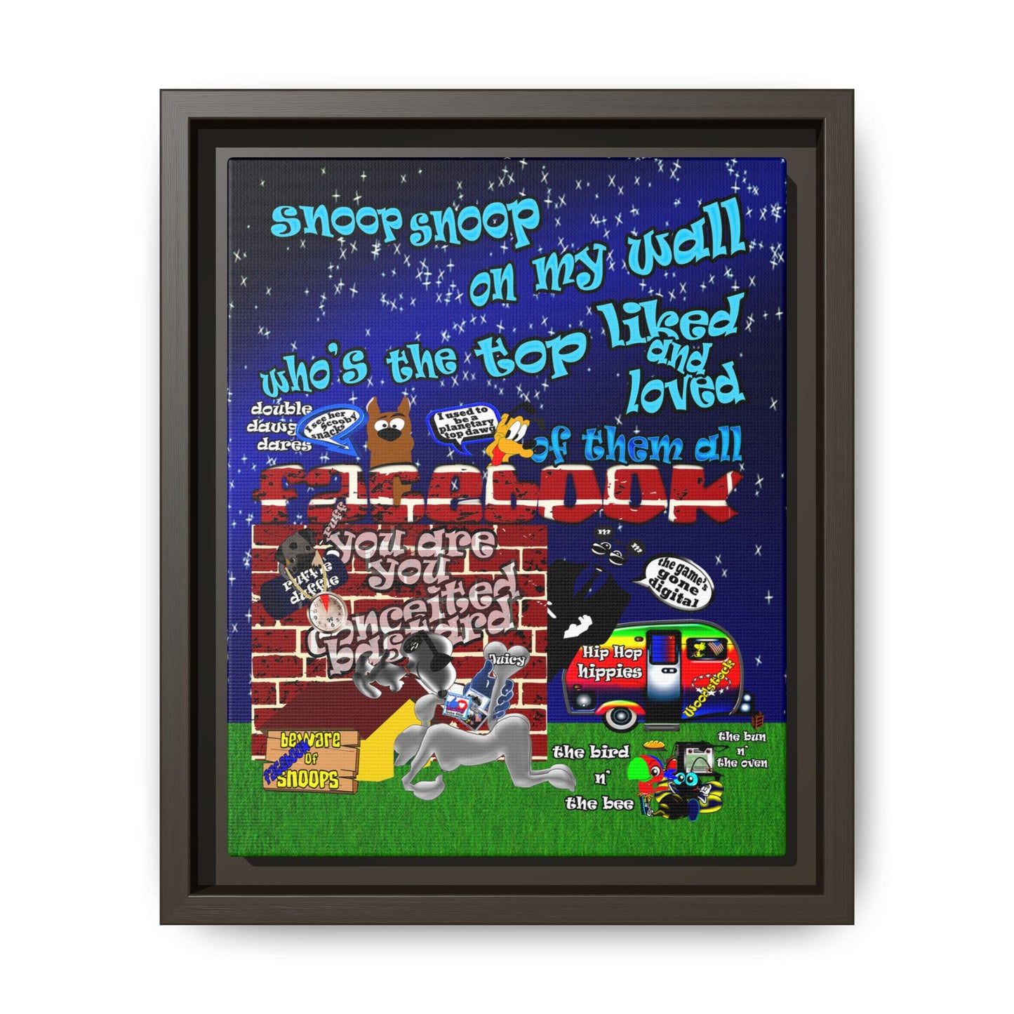 snoops - framed canvas art