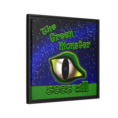 green monster - framed canvas art ('snoops' background)