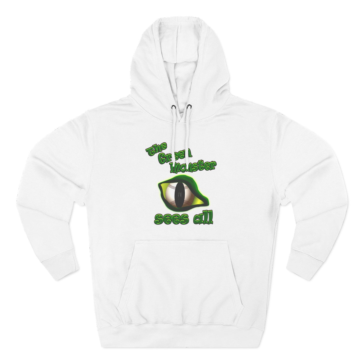 green monster - Three-Panel Fleece Hoodie