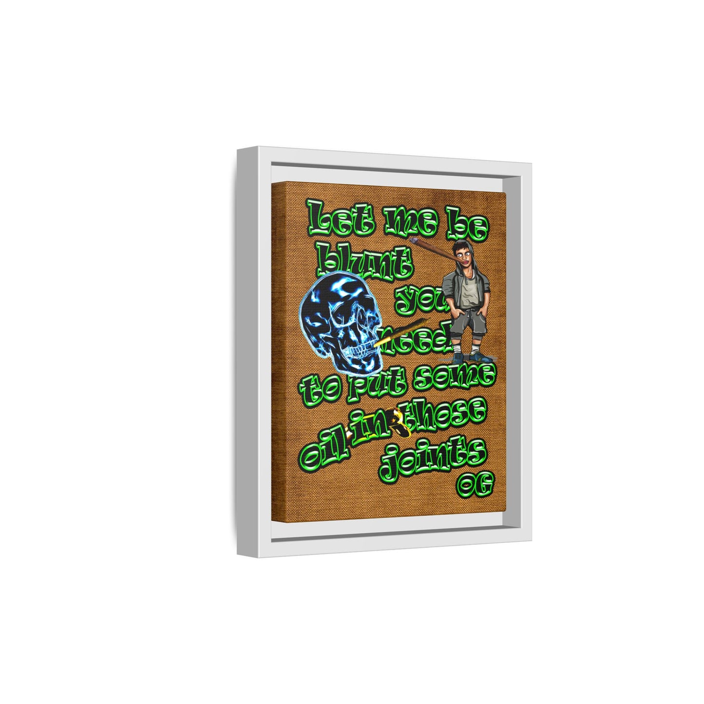 og - framed canvas art (brown papyrus)