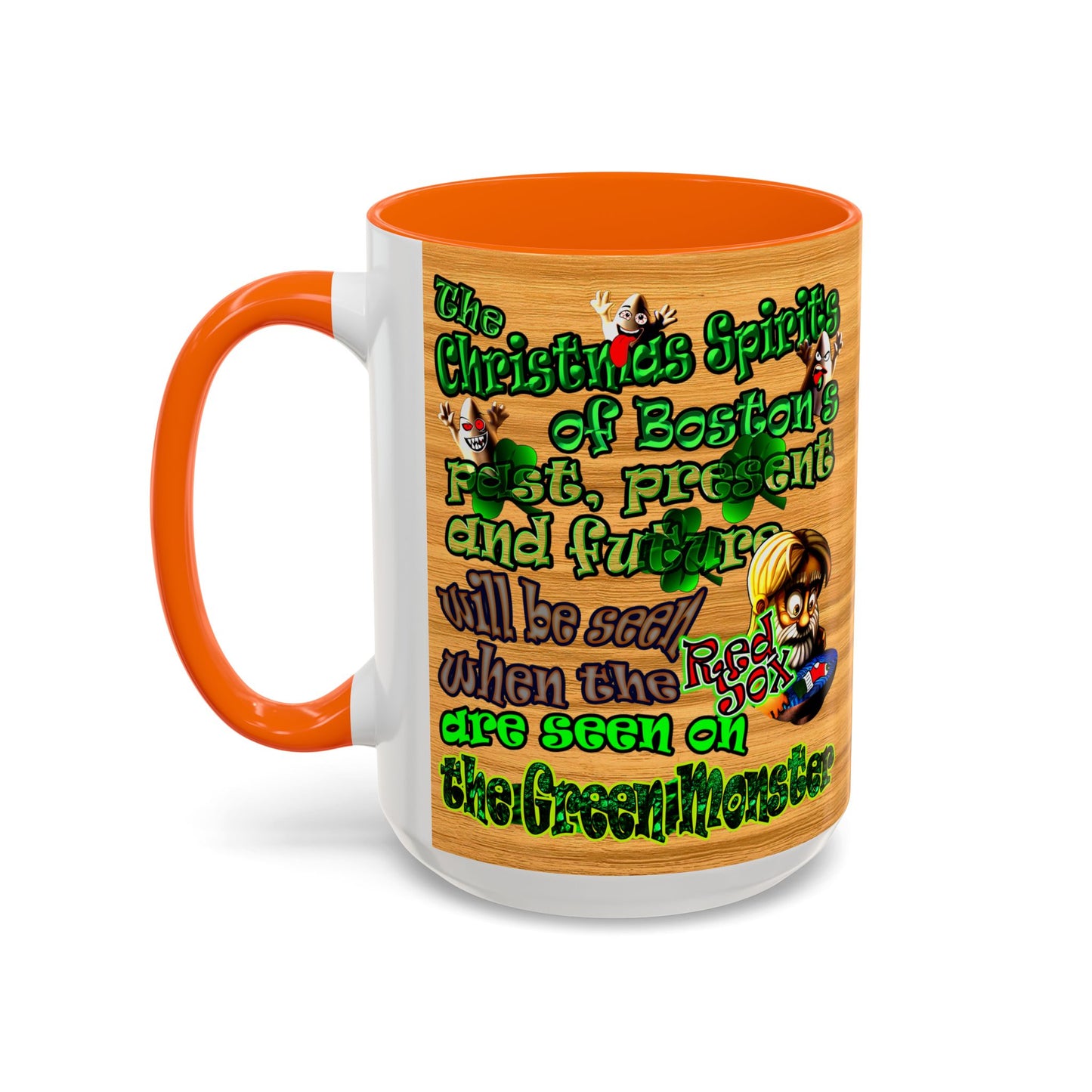 christmas spirits of boston - Accent Mug (butterscotch wood finish)
