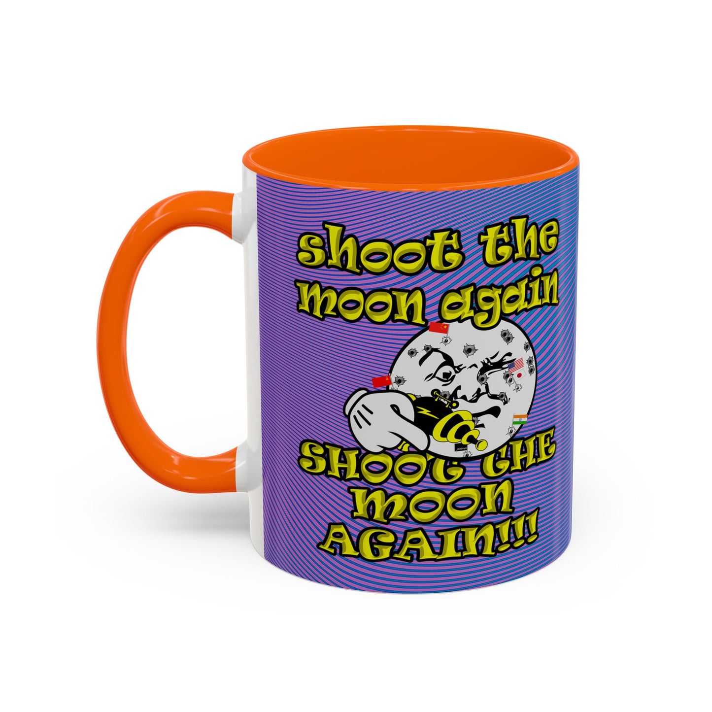 shoot the moon again - Accent Mug (light blue-purple wave)