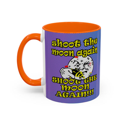 shoot the moon again - Accent Mug (light blue-purple wave)