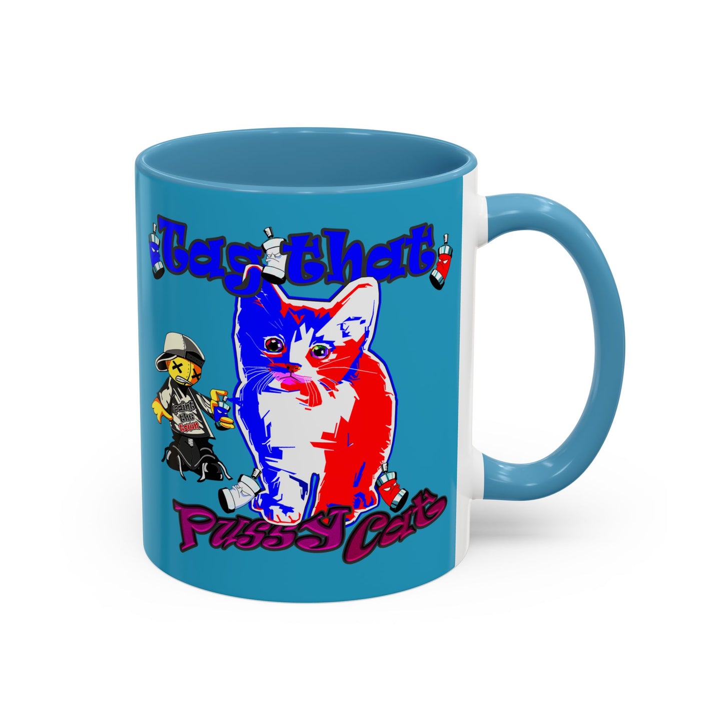 tag that - Accent Mug (turquoise)