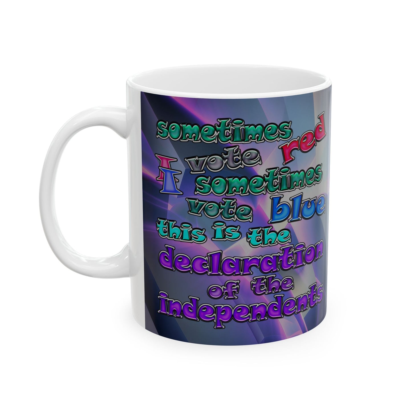 declaration of the independents - White Mug (grey-pink wave)