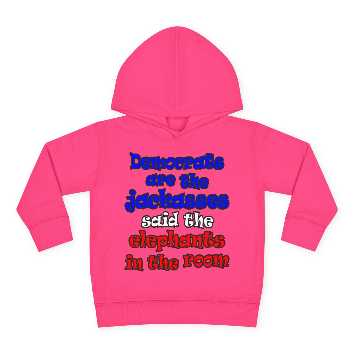 donkeys and elephants - Toddler Pullover Fleece Hoodie