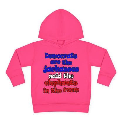 donkeys and elephants - Toddler Pullover Fleece Hoodie