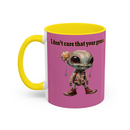 I don't care that your grey - Accent Mug (light pink)