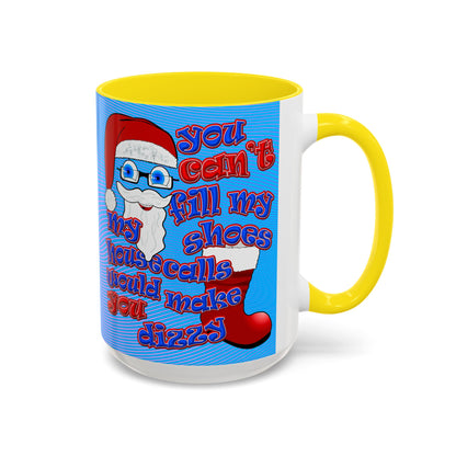 santa's shoes - Accent Mug (light blue-purple wave)