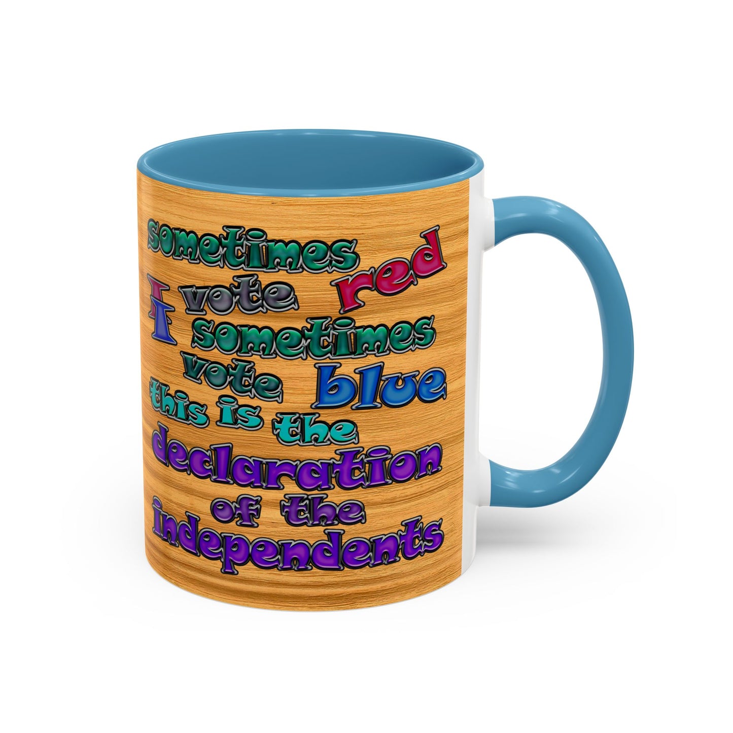 declaration of the independents - Accent Mug (butterscotch wood finish)