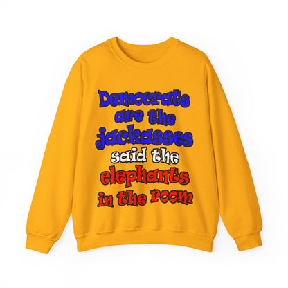 donkeys and elephants - Unisex Heavy Blend™ Crewneck Sweatshirt