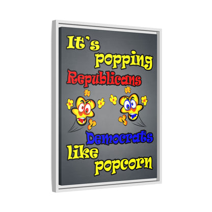 popping like popcorn - framed canvas art (grey-light grey)