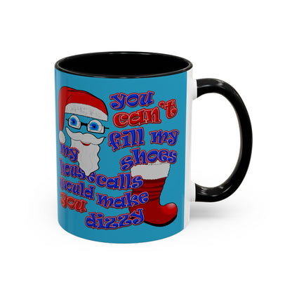 santa's shoes - Accent Mug (turquoise)