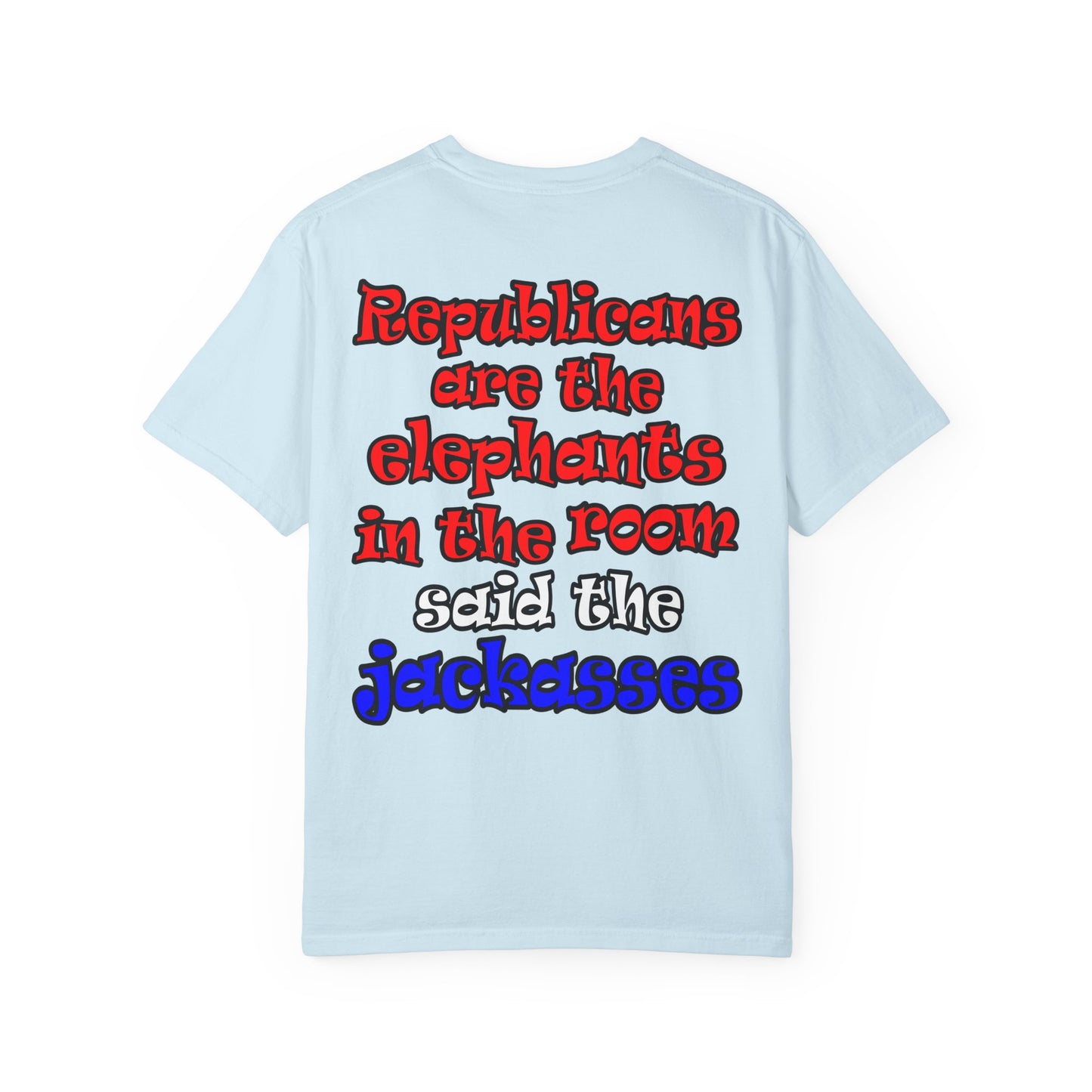 donkeys and elephants - Unisex Garment-Dyed T-shirt