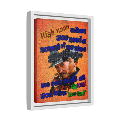 high noon - framed canvas art (burnt orange)