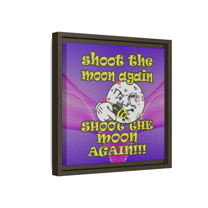 shoot the moon again - framed canvas art (purple-pink wave)