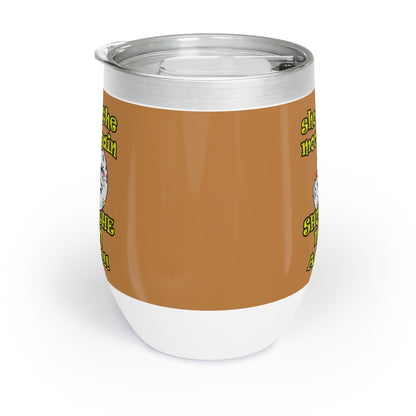 shoot the moon again - Chill Wine Tumbler (light brown)