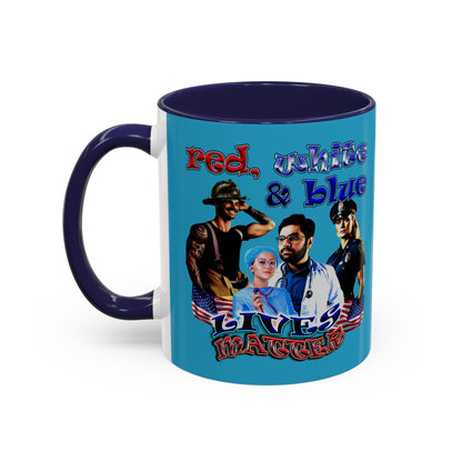 rw&b lives matter - Accent Mug (turquoise)