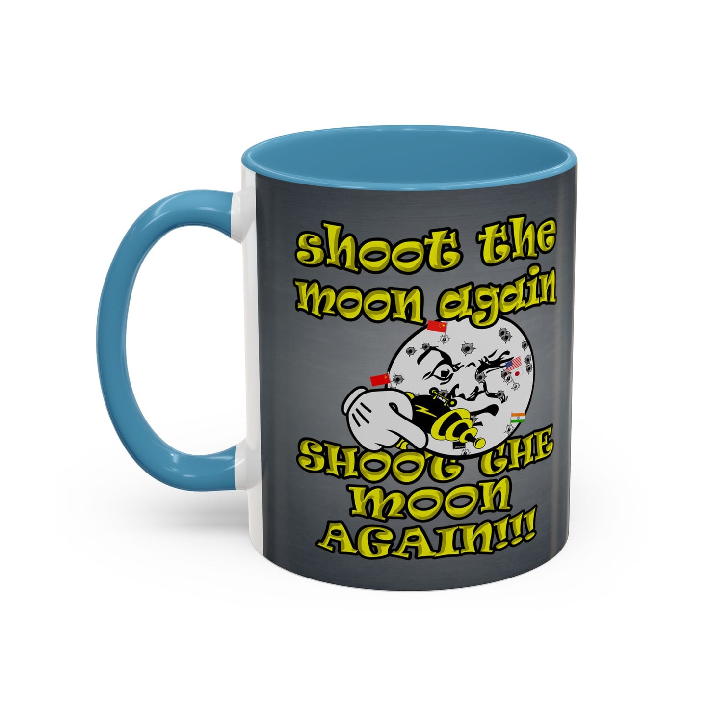 shoot the moon again - Accent Mug (grey-light grey)
