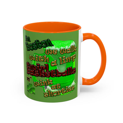 celtics logo - Accent Mug (green)