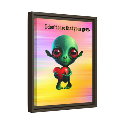 I don't care that your grey - framed canvas art (color blur)
