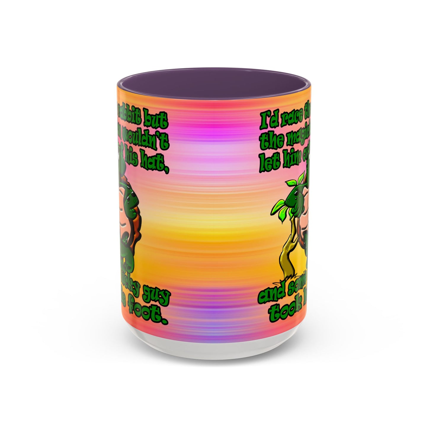 turtle race - Accent Mug (color blur)