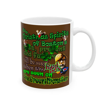 christmas spirits of boston - White Mug (brown)