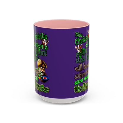 christmas spirits of boston - Accent Mug (purple)