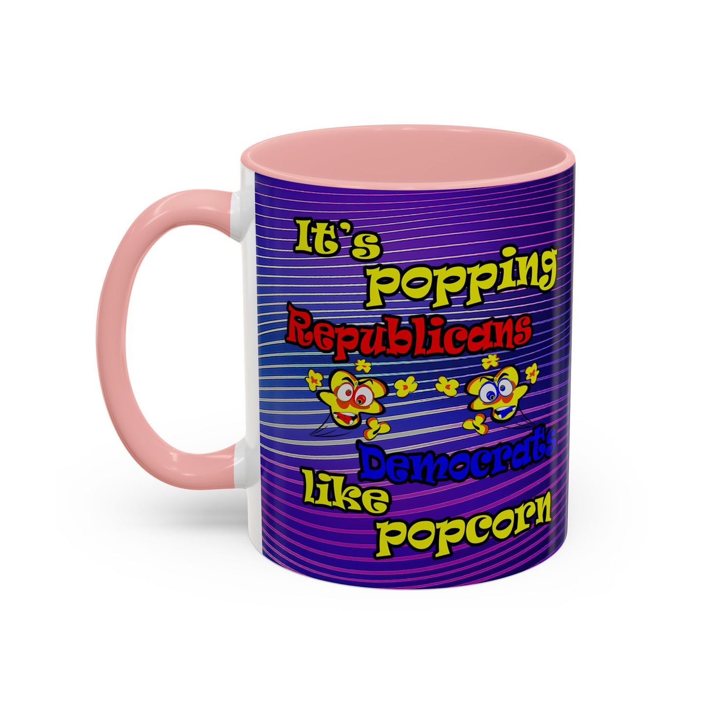 popping like popcorn - Accent Mug (purple wave)