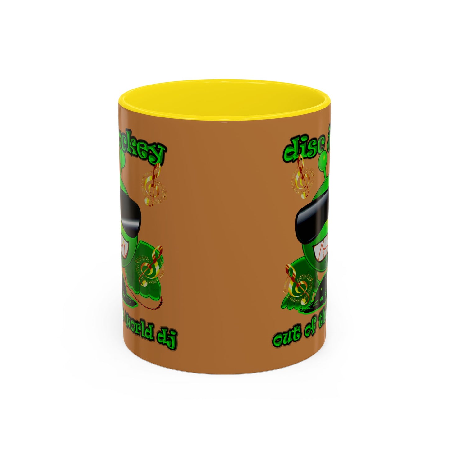 disc jockey - Accent Mug (light brown)
