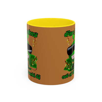 disc jockey - Accent Mug (light brown)