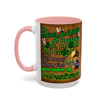 christmas spirits of boston - Accent Mug (brown papyrus)