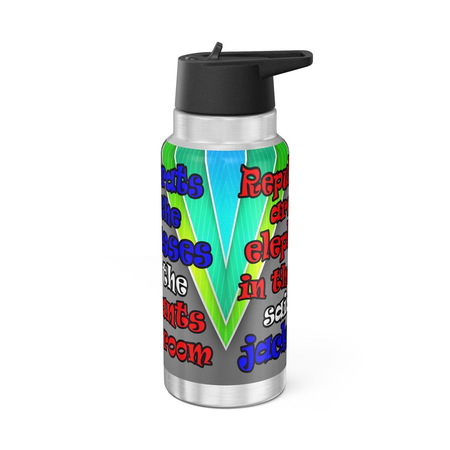 donkeys and elephants - Gator Tumbler, 32oz  (rainbow split)
