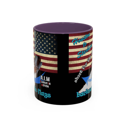 shoot for the stars - Accent Mug (black)