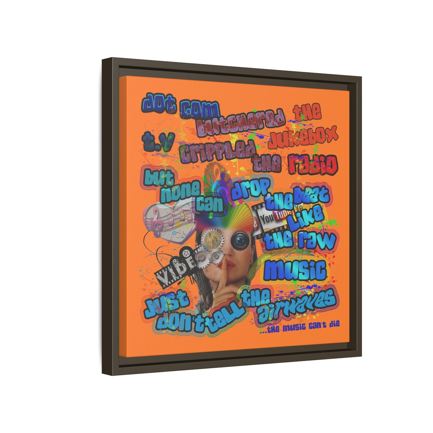 drop the beat - framed canvas art (crusta)
