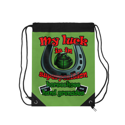 my luck - Drawstring Bag (green)