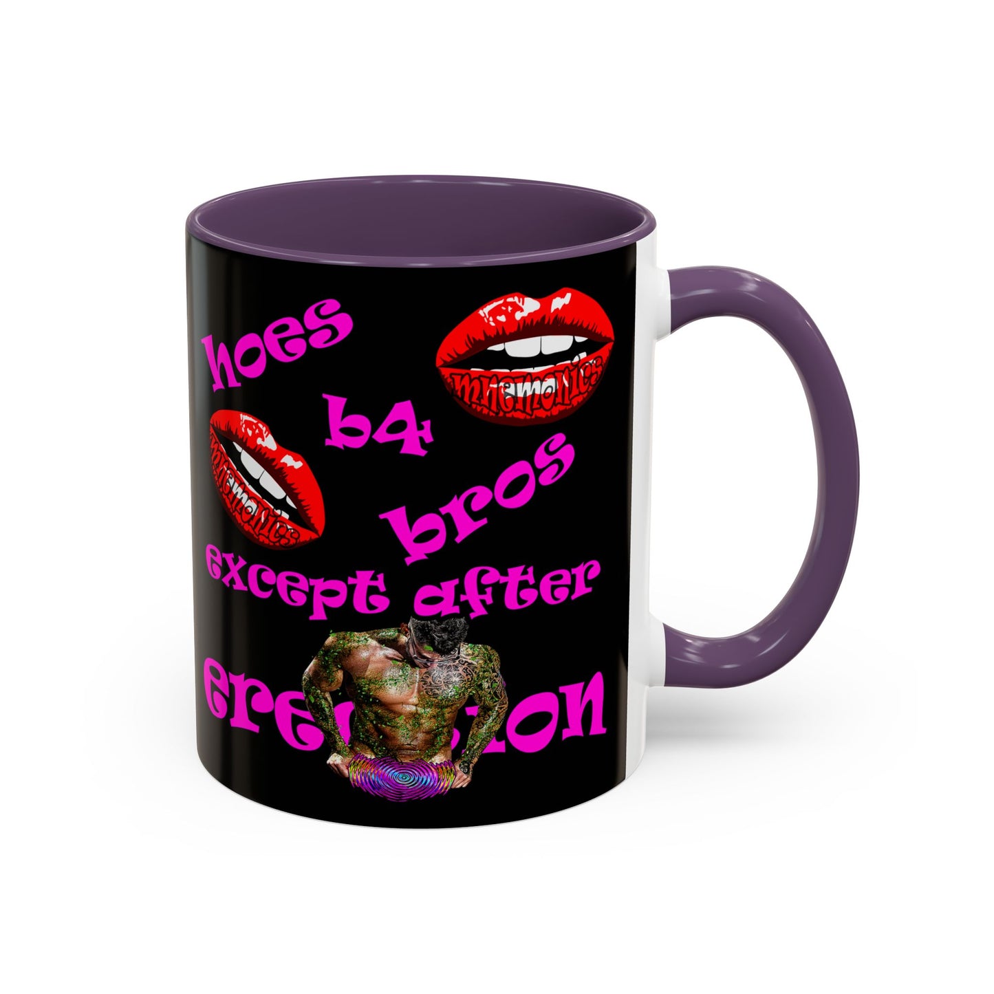 hoes b4 bros - Accent Mug (black)