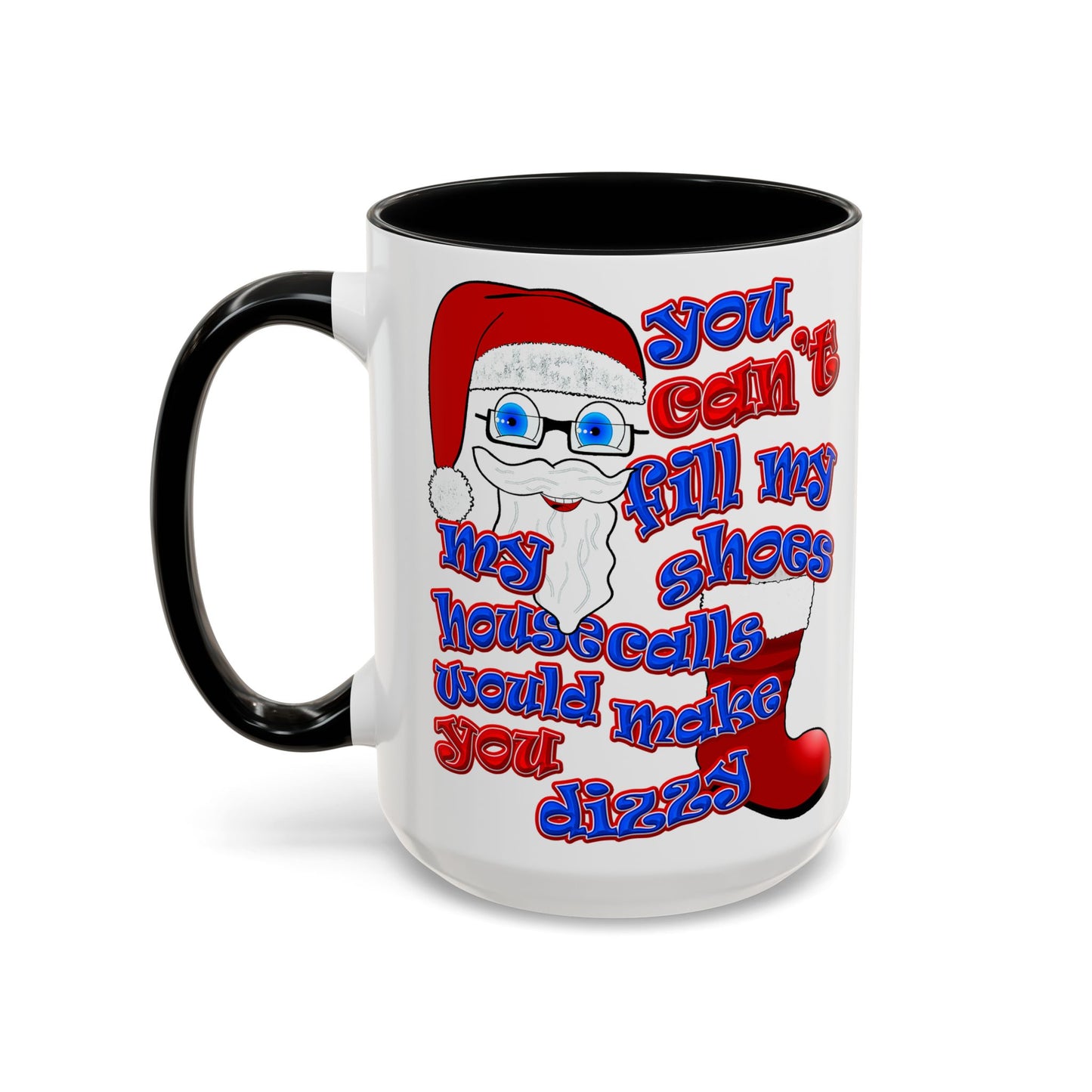 santa's shoes - Accent Mug (white)