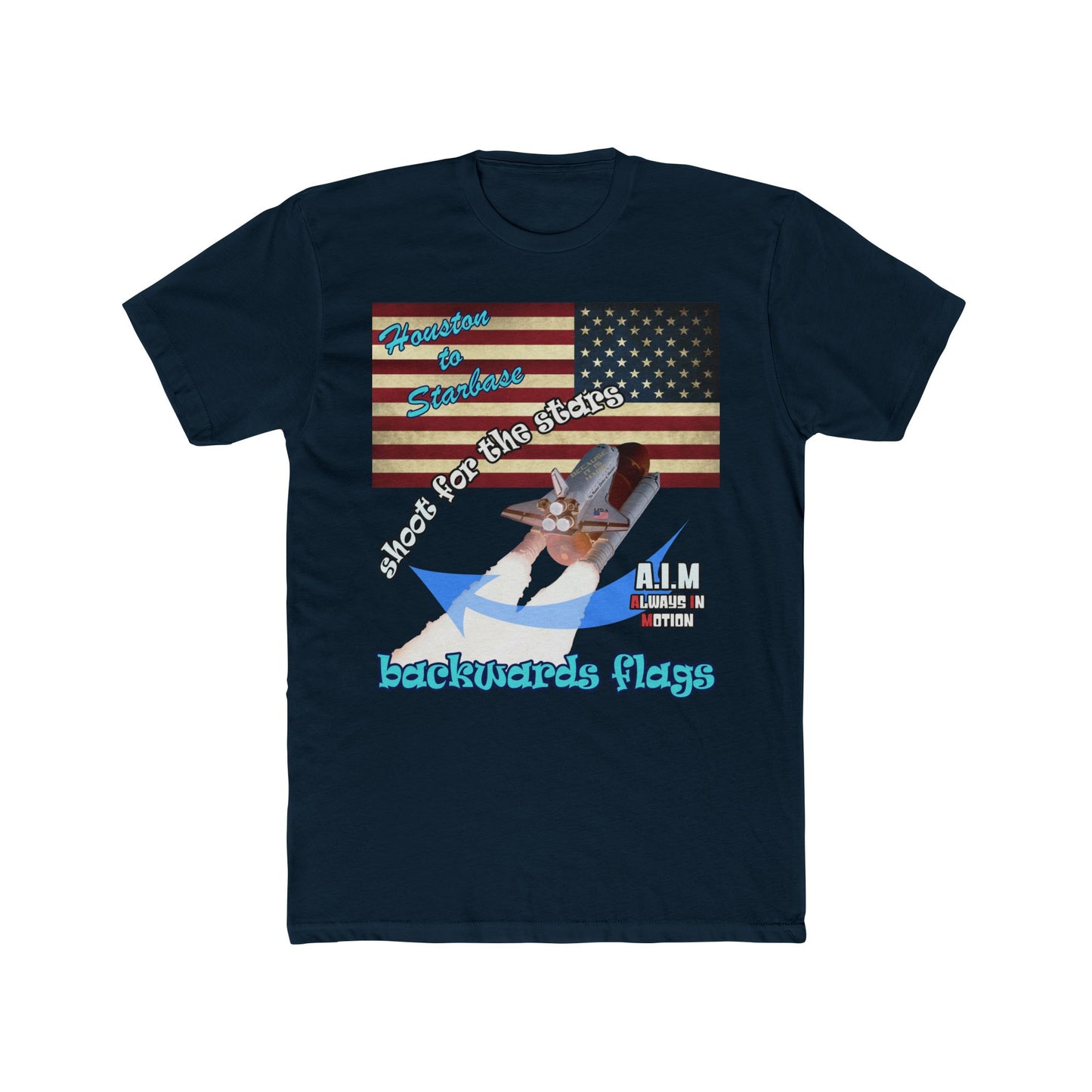 shoot for the stars - Men's Cotton Crew Tee