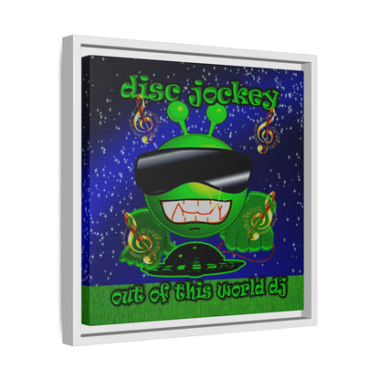 disc jockey - framed canvas art ('snoops' background)