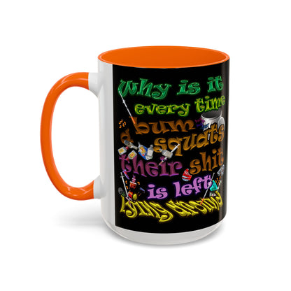 the bum's shit - Accent Mug (black)