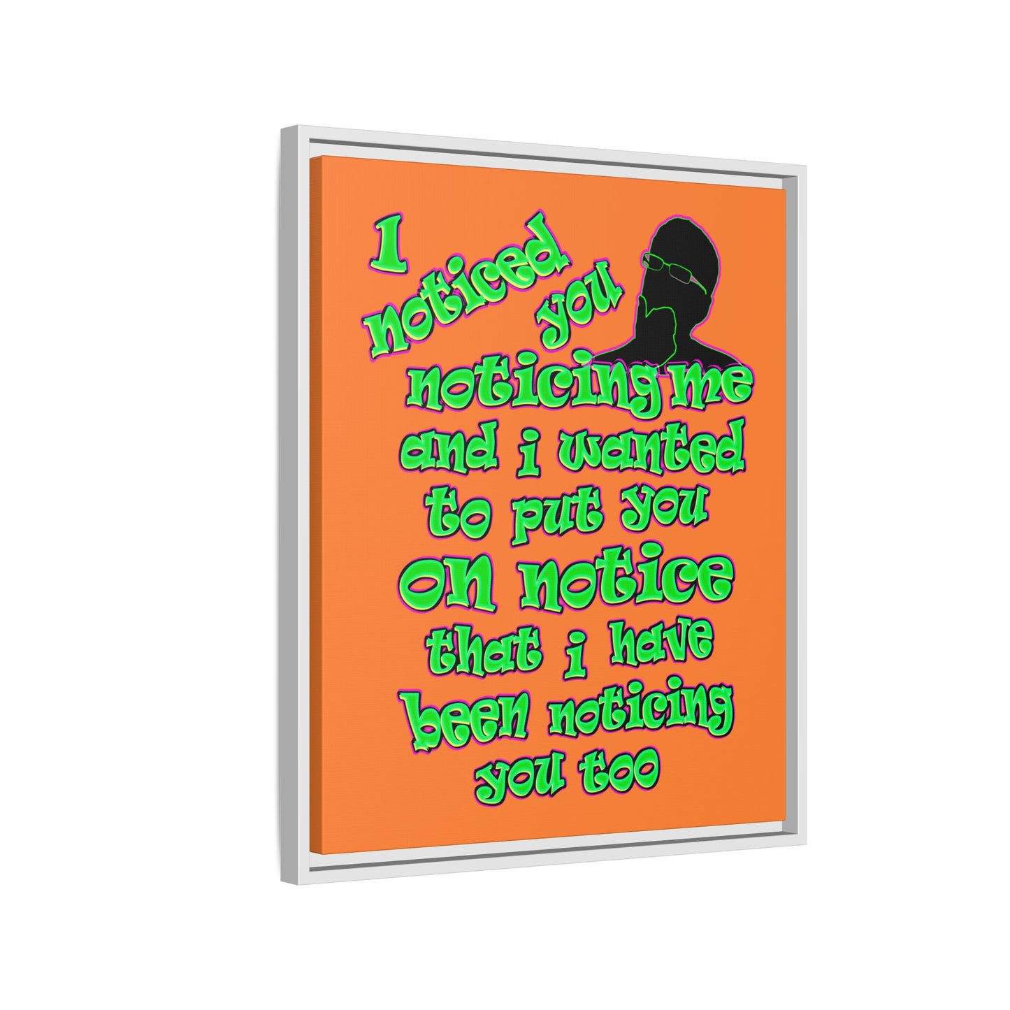noticed you noticing - framed canvas art (crusta)