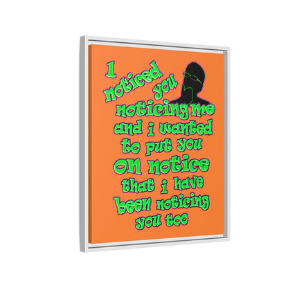 noticed you noticing - framed canvas art (crusta)