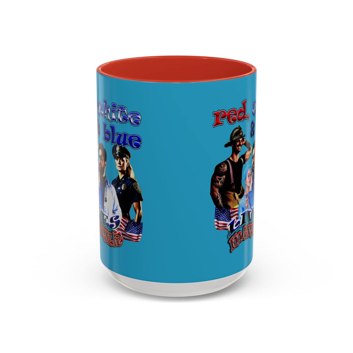 rw&b lives matter - Accent Mug (turquoise)